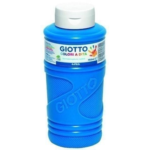 Giotto - GIOTTO PINTURA DE DEDOS DE 750 ML COLOR AZUL CYAN