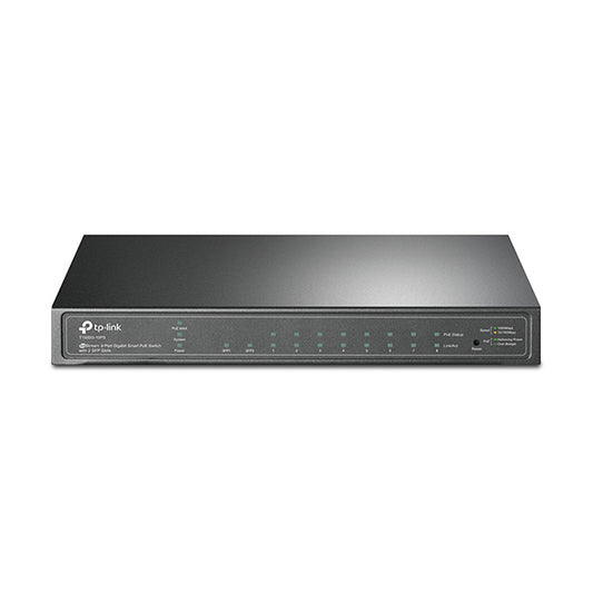 TP-Link - T1500G-10PS(TL-SG2210P) Gestionado L2 Gigabit Ethernet (10/100/1000) Energía sobre Ethernet (PoE) Negro