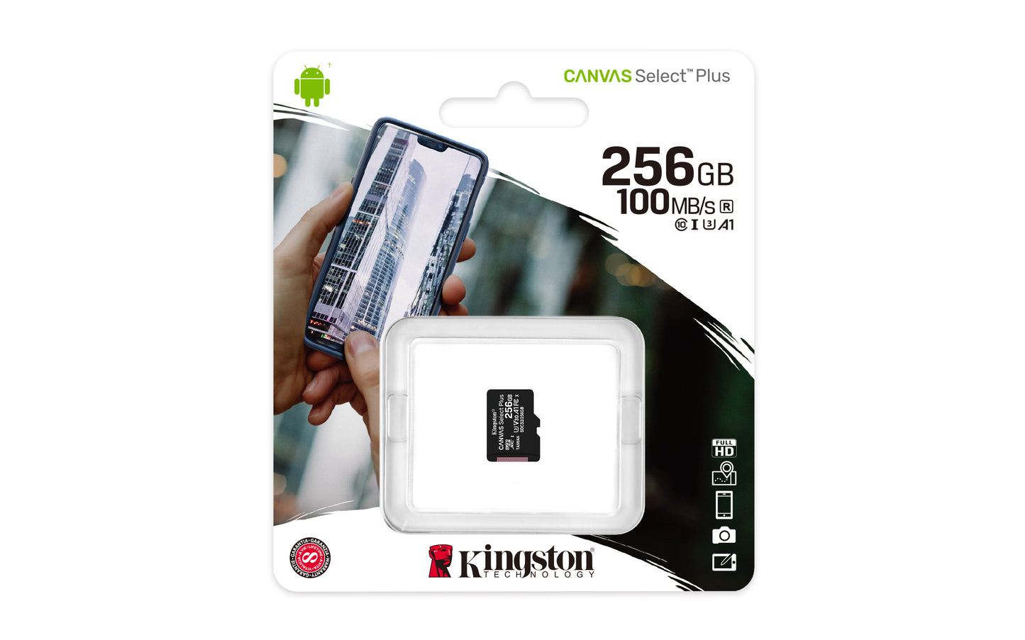 Kingston Technology - Canvas Select Plus 256 GB MicroSDXC UHS-I Clase 10