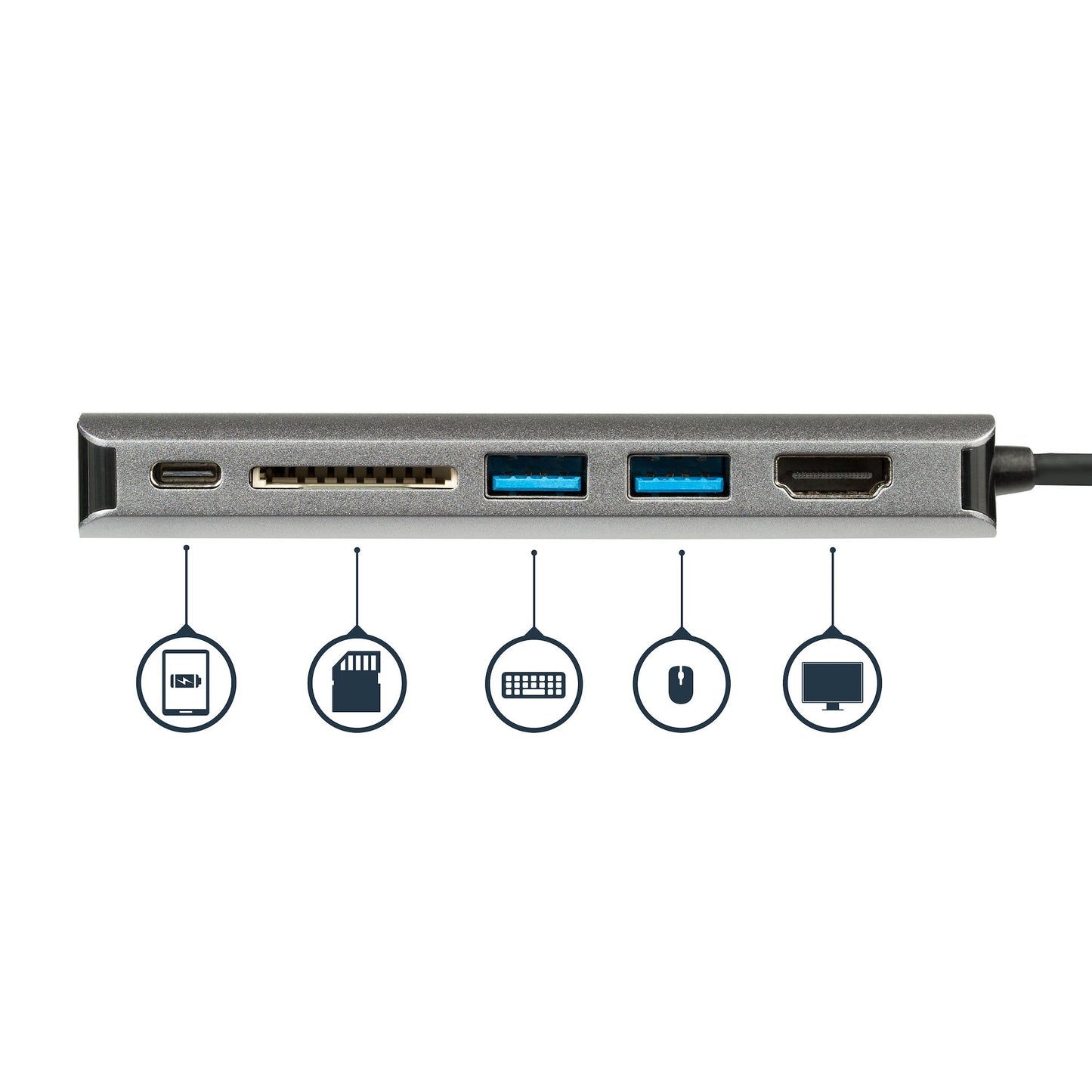 StarTech.com - Docking Station para Ordenadores Portátiles USB-C - Replicador de Puertos USB Tipo C HDMI Red Ethernet Lector SD - con PD - - USB TipoC/Thunderbolt 3 - REEMPLAZADO POR DKT30CHSDPD1