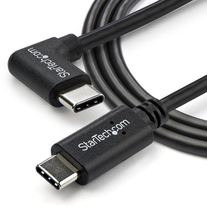 StarTech.com - Cable de 1m USB-C a USB-C Acodado a la Derecha - Cable USB Tipo C en Ángulo a la Derecha - Cable USBC en Ángulo