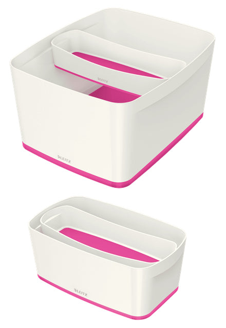 Leitz - MyBox Bandeja de almacenamiento Rectangular ABS sintéticos Rosa  Blanco