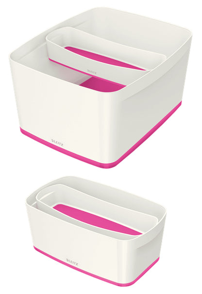 Leitz - MyBox Bandeja de almacenamiento Rectangular ABS sintéticos Rosa  Blanco