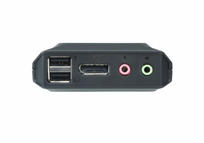 ATEN - Switch KVM formato cable DisplayPort USB de 2 puertos selector remoto de puerto