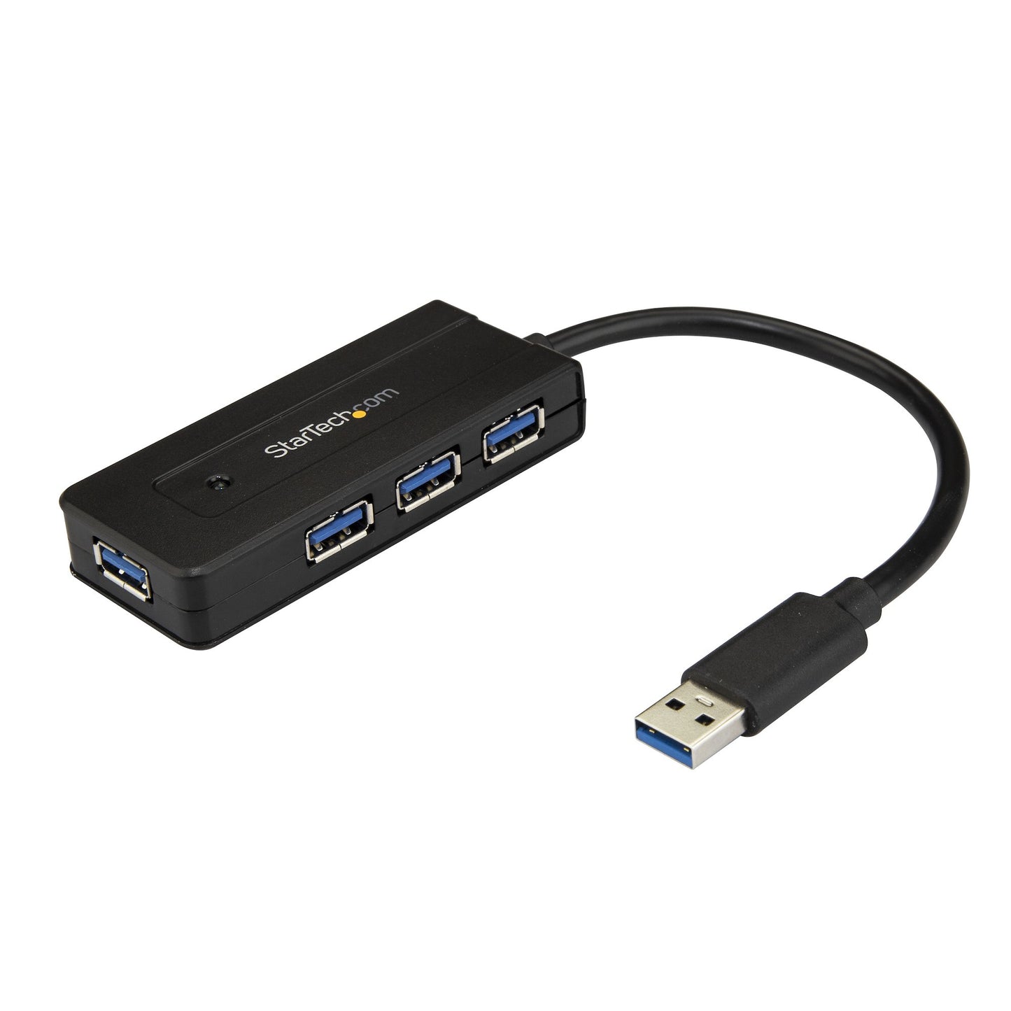 StarTech.com - Hub Concentrador Portátil USB 3.0 SuperSpeed de 4 Puertos de 5Gbps con Carga Rápida - Ladrón USB 3.2 Gen 1 Tipo A - Alimentado por el Bus USB o Autoalimentado - Negro