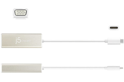 j5create - JCA111 Adaptador gráfico USB 1920 x 1080 Pixeles Aluminio  Blanco