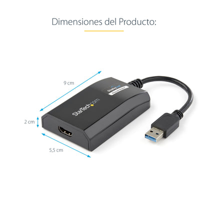 StarTech.com - Adaptador USB 3.0 HDMI - Certificado con DisplayLink - 1920x1200