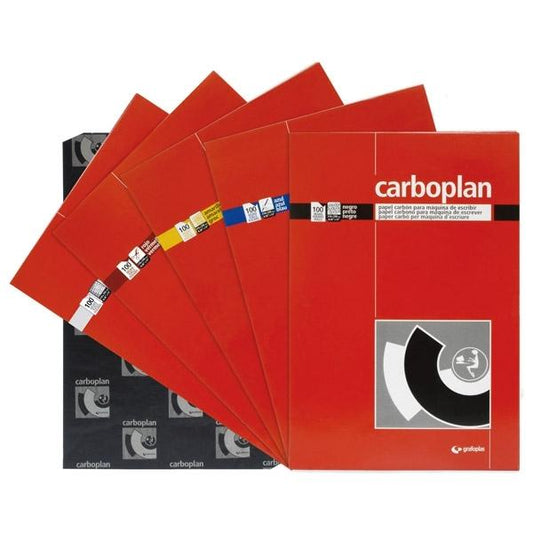 Grafoplas - GRAFOPLAS PAPEL CARBON PACK 10H CARBOPLAN AZUL