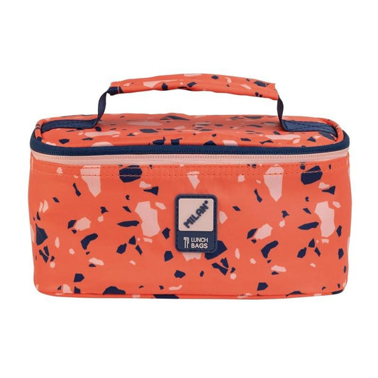 Milan - MILAN BOLSA ISOTÉRMICA PORTA ALIMENTOS PEQUEÑA 1 5L CON 1 RECIPIENTE TERRAZZO II NARANJA