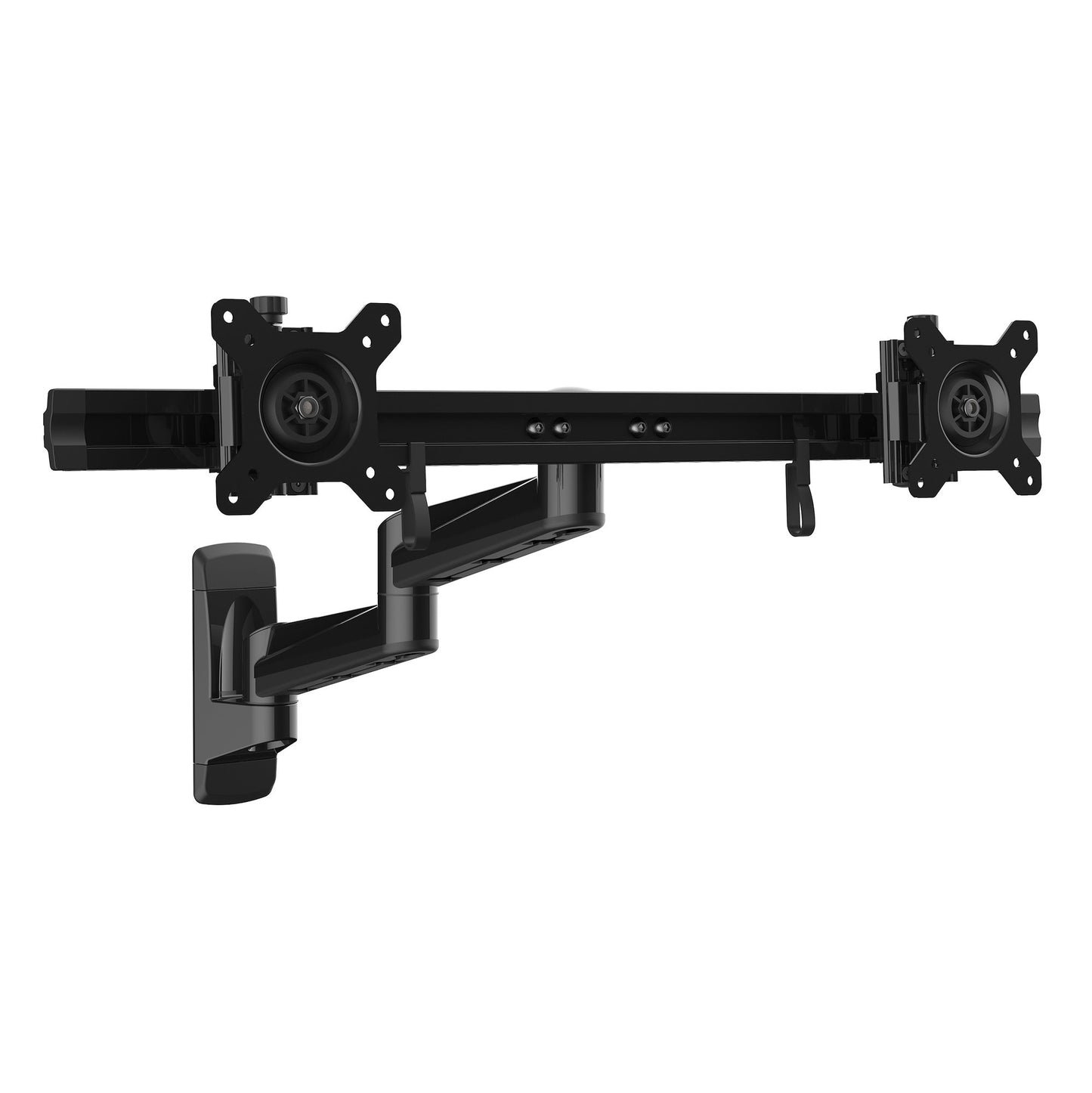 StarTech.com - Brazo para Dos Monitores de Instalación en Pared - Soporte Ergonómico Articulado VESA x2 Monitores de 24" - Barra Transversal de Ajuste Sincronizado - Inclinación/Giro/Rotación - Soporte de Montaje