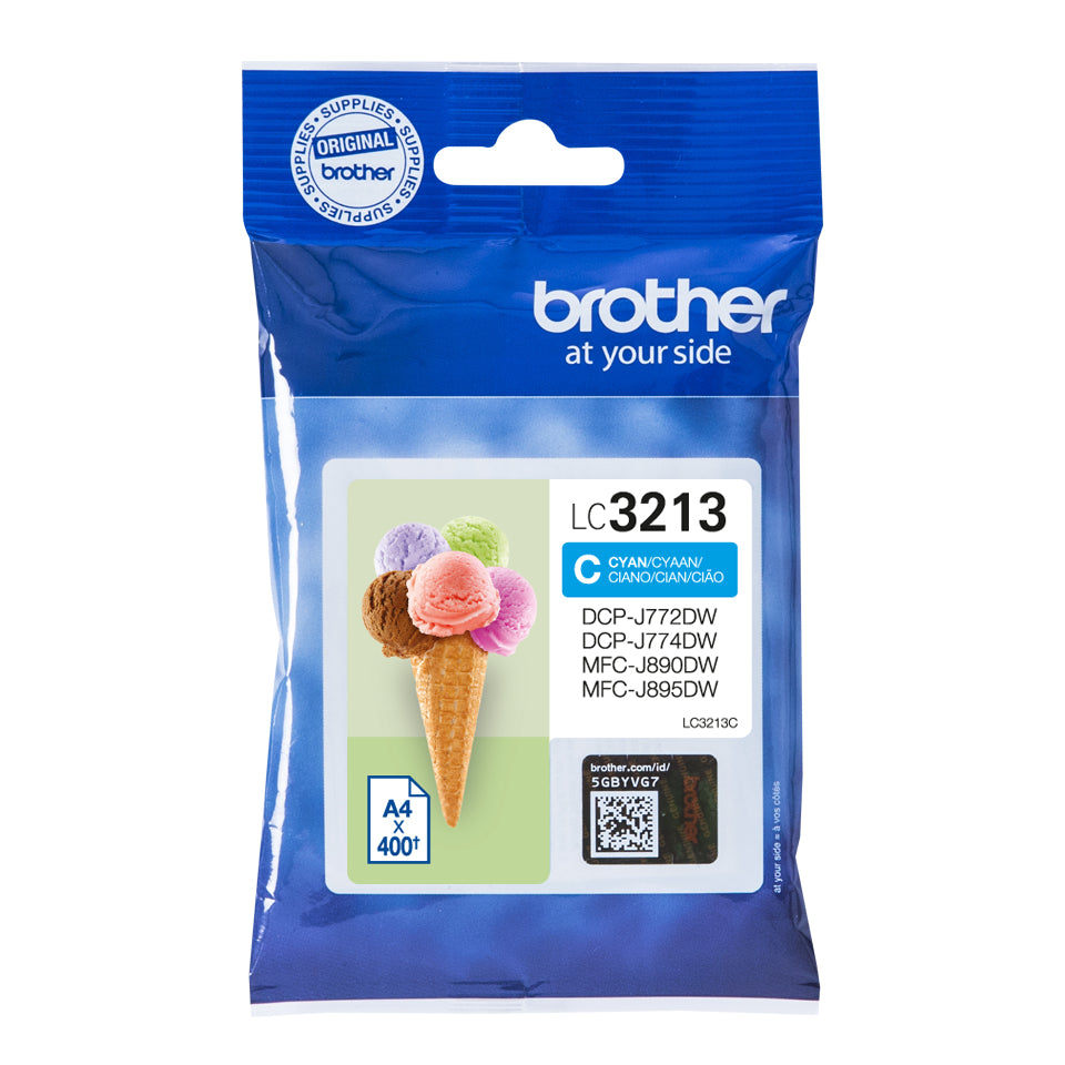 Brother LC-3213C cartucho de tinta Original Alto rendimiento (XL) Cian