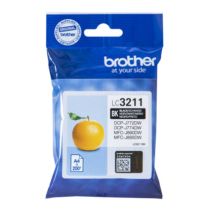 Brother LC-3211BK cartucho de tinta Original Rendimiento estándar Negro