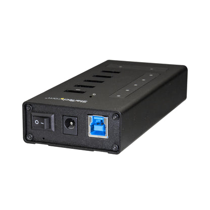 StarTech.com - Hub Concentrador USB 3.0 (5Gbps) USB A a 5x USB-A y 2x USB Tipo C de 7 Puertos - Ladrón USB a USBC Industrial