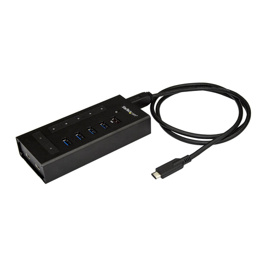 StarTech.com - Hub Concentrador USB 3.0 (5Gbps) USB A a 5x USB-A y 2x USB Tipo C de 7 Puertos - Ladrón USB a USBC Industrial