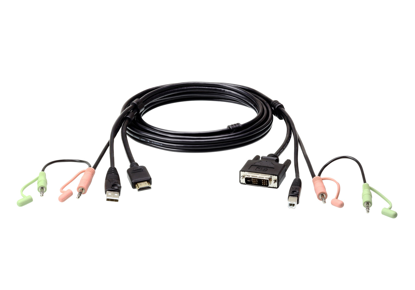 ATEN - Cable KVM HDMI a DVI-D USB con audio de 1 8 m