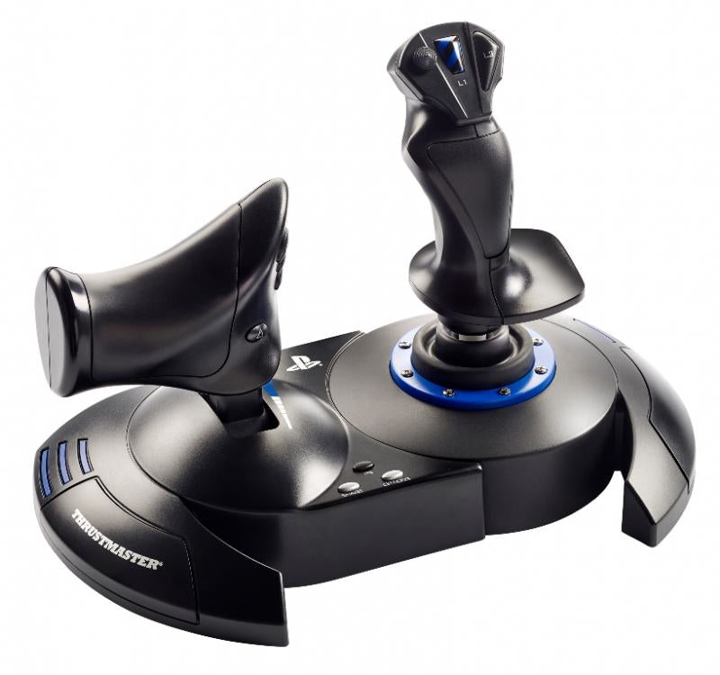 Thrustmaster - T.Flight Hotas 4 Negro  Azul USB 2.0 Palanca de mando Digital PC  PlayStation 4