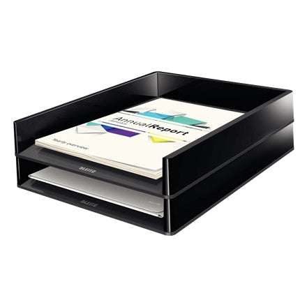 Leitz - 53610095 bandeja de escritorio/organizador Poliestireno Negro