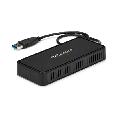 StarTech.com - Mini Dock USB 3.0 - Docking Station USB-A para 2 Monitores - DisplayPort 4K de 60Hz y Red Ethernet Gigabit - con Cable de 30cm - Adaptador USB 3.1 Gen 1 Tipo A para Portátil