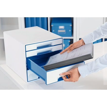 Leitz - WOW Cube archivador organizador Poliestirol Azul  Blanco