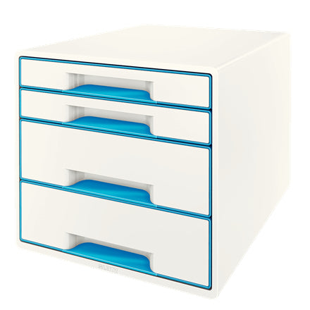 Leitz - WOW Cube archivador organizador Poliestirol Azul  Blanco