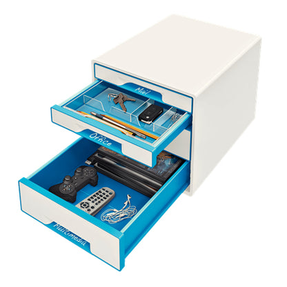 Leitz - WOW Cube archivador organizador Poliestirol Azul  Blanco