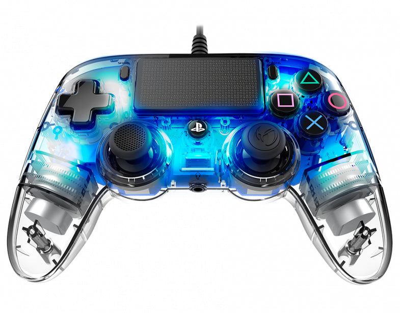 NACON - PS4OFCPADCLBLUE mando y volante Azul  Transparente USB Gamepad Analógico/Digital PC  PlayStation 4