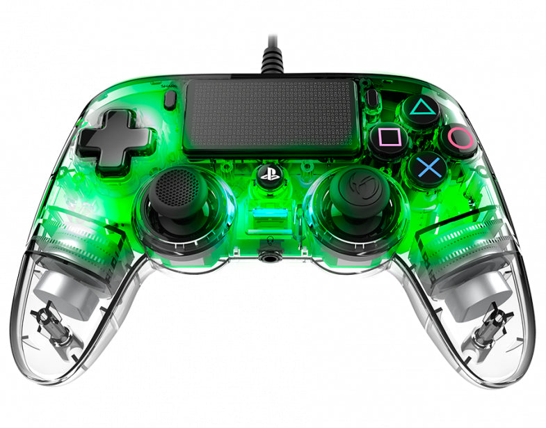 NACON - PS4OFCPADCLGREEN mando y volante Verde  Transparente USB Gamepad Analógico/Digital PC  PlayStation 4