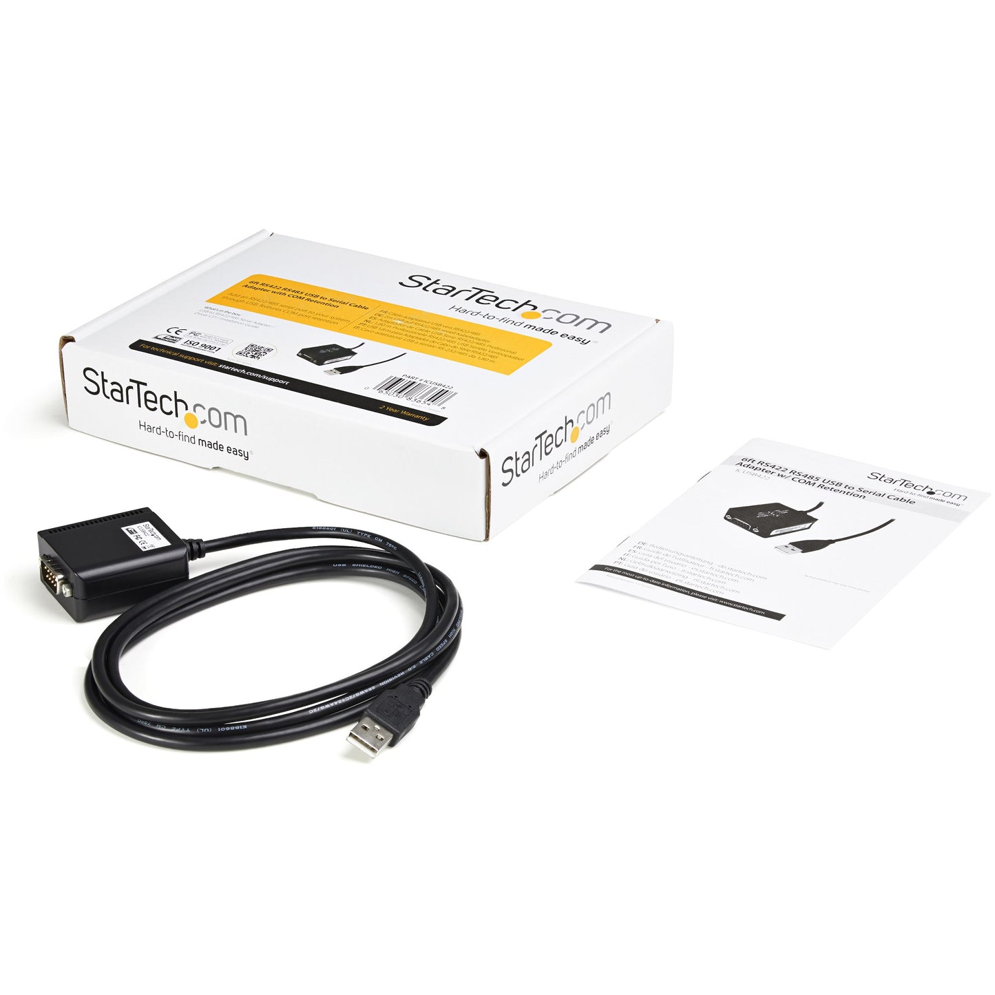 StarTech.com - Cable 1 8m USB a Puerto Serie Serial RS422 y 485 DB9 con Retención Puerto COM