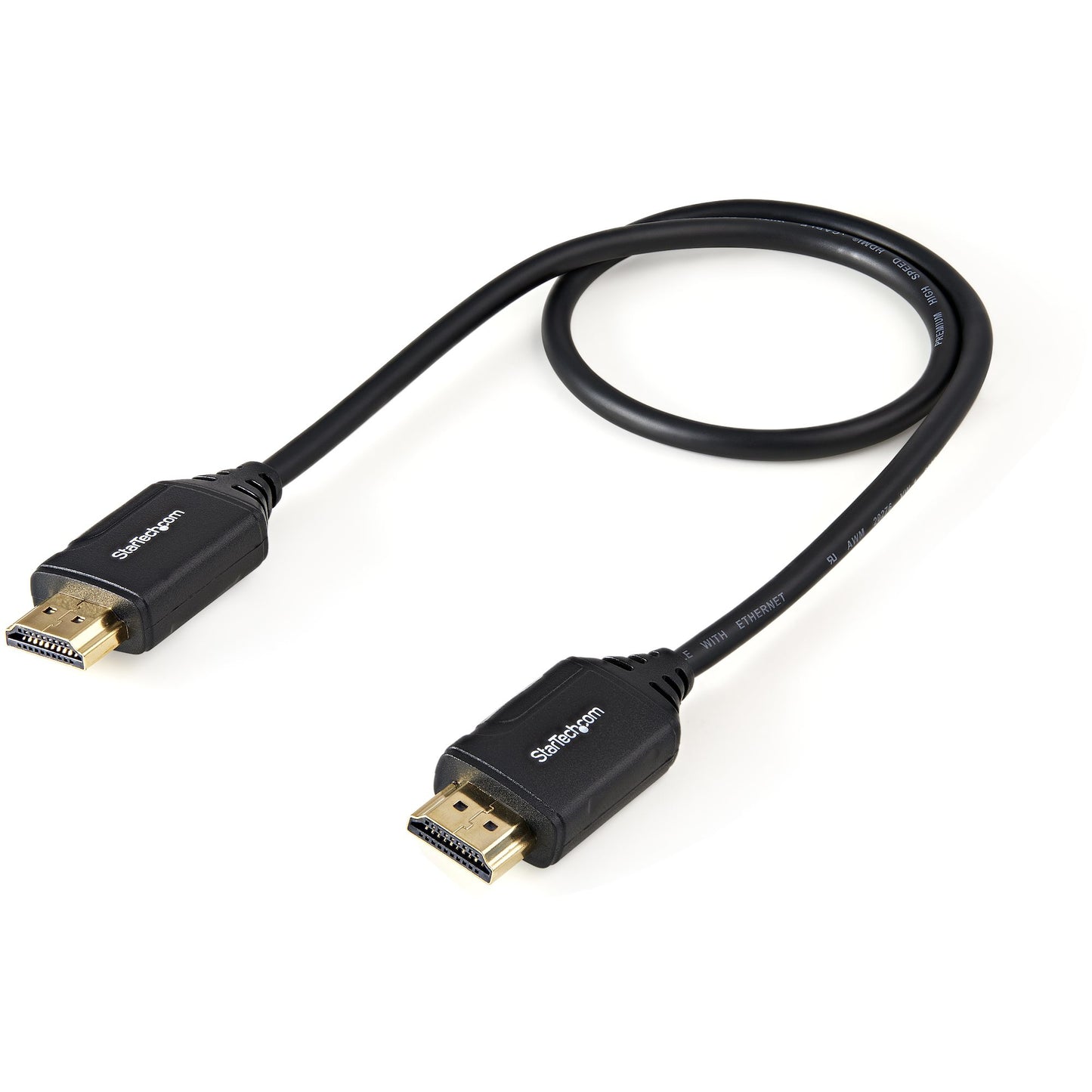 StarTech.com - Cable de 50cm HDMI 2.0 Certificado Premium con Ethernet - HDMI de Alta Velocidad Ultra HD de 4K a 60Hz HDR10 - para Monitores o TV UHD