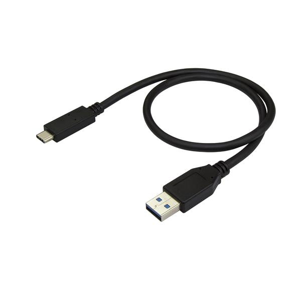 StarTech.com - Cable de Carga y Sincronización USB-A a USB-C de 50cm - Cable USB de 10Gbps - Cable de Datos USB-A a USB Tipo C - M/M - Negro