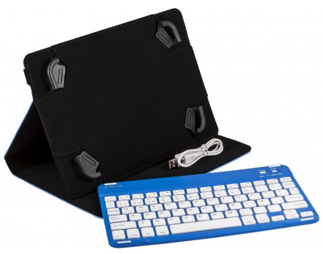 SilverHT - Funda Universal Gripcase con Teclado para tablets de 9 a 10.1" - Azul