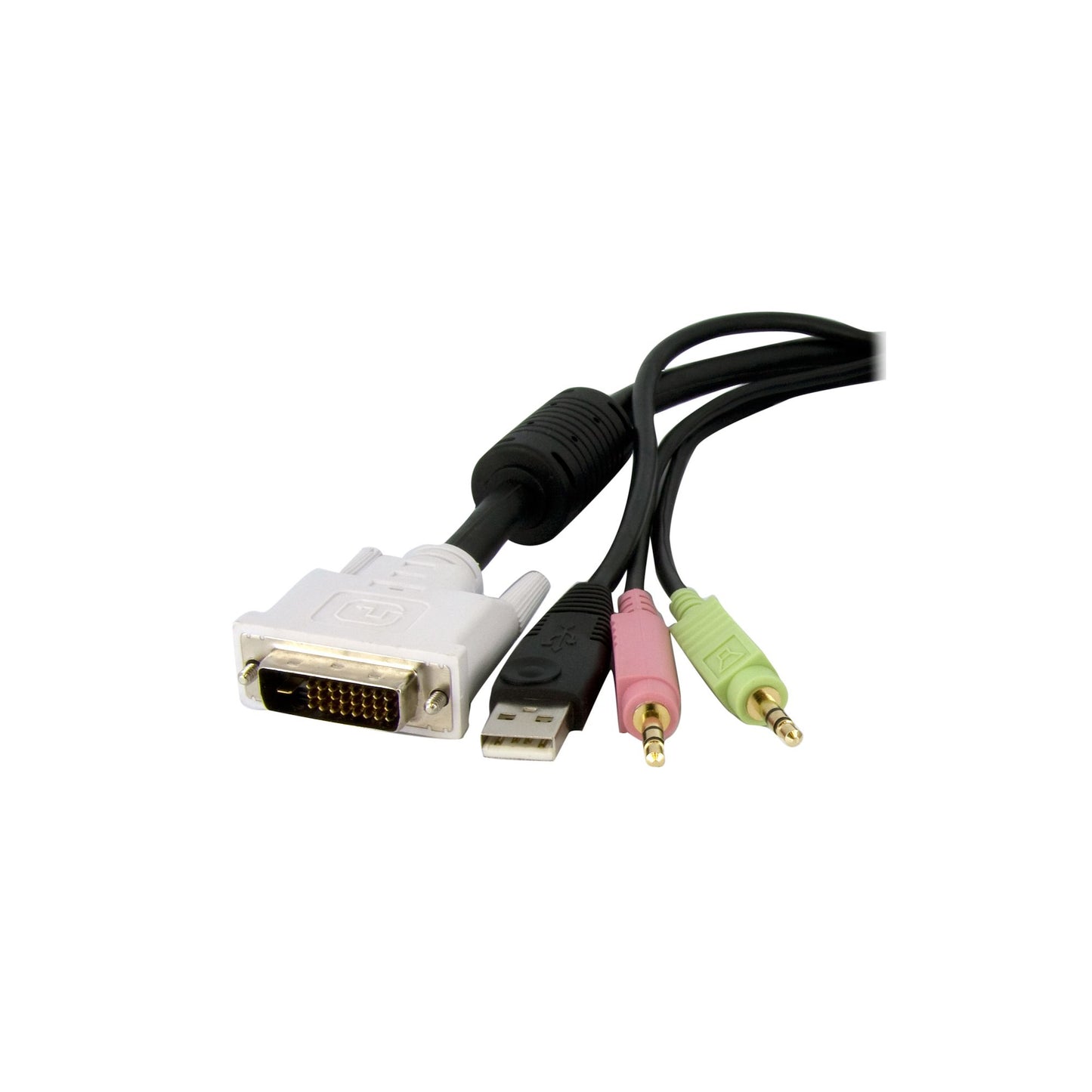 StarTech.com - Cable de 1 8m para Switch Conmutador KVM 4en1 DVI-D Dual Link Doble Enlace USB con Audio Micrófono