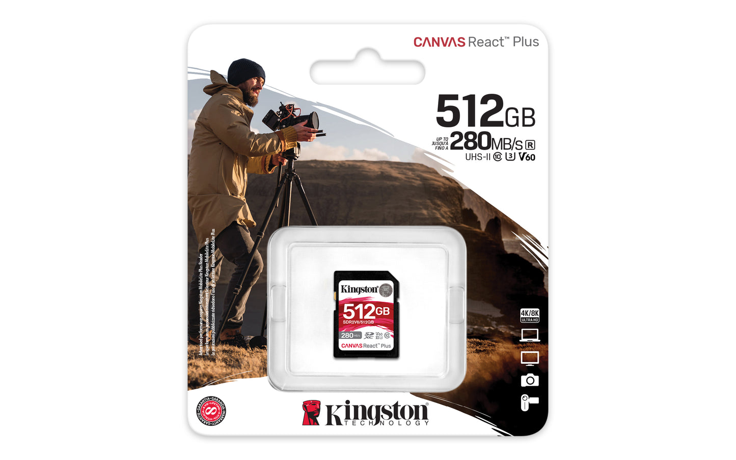 Kingston Technology - Canvas React Plus 512 GB SDXC UHS-II Clase 10