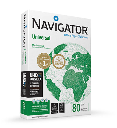 Navigator - Universal papel para impresora de inyección de tinta A4 (210x297 mm) 500 hojas Blanco