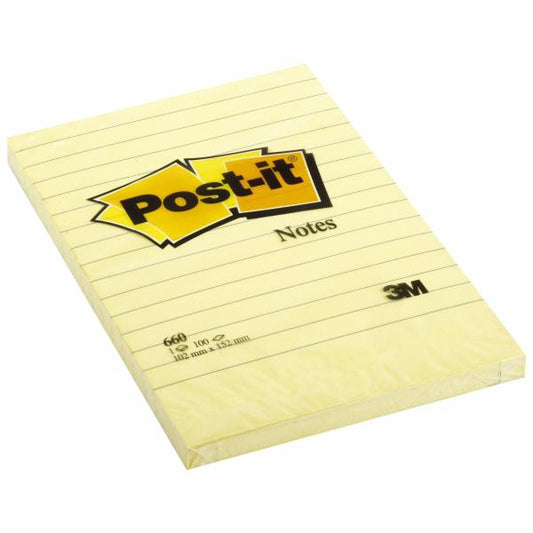 Post-It - 660M etiqueta autoadhesiva Amarillo 6 pieza(s)