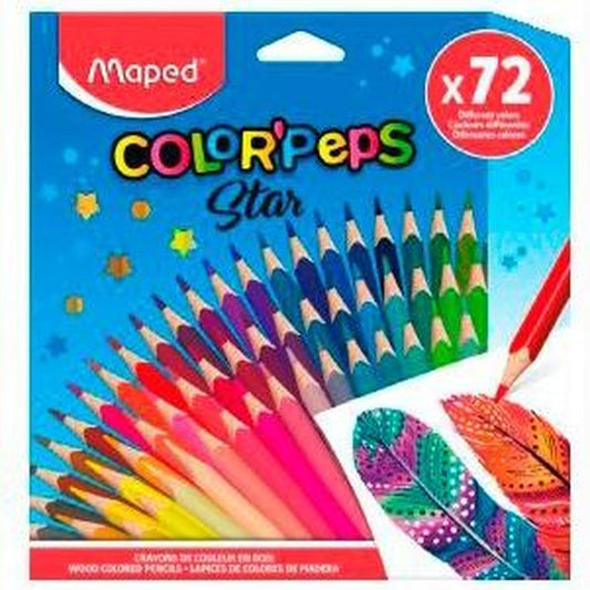 Maped - MAPED LÁPICES DE COLORES COLOR´PEPS STAR SURTIDOS EN ESTUCHE DE 72