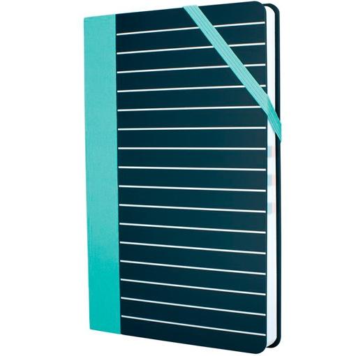 Milan - MILAN LIBRETA PAPERBOOK MEDIANA 208 PAG CIERRE CON GOMA 21X14 6X1 6 CM STRIPE -PACK 5U-