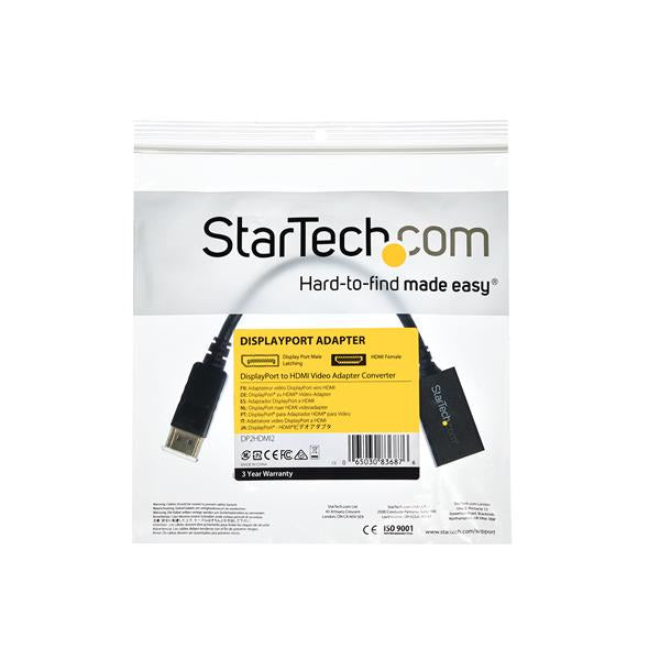 StarTech.com - Adaptador Conversor de Vídeo DisplayPort a HDMI - Convertidor DP Pasivo - 1920x1200