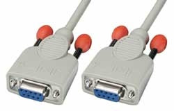 Lindy - 3m Null modem cable cable de serie Blanco