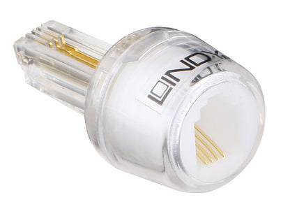 Lindy - 75004 conector RJ-10 4P4C Transparente