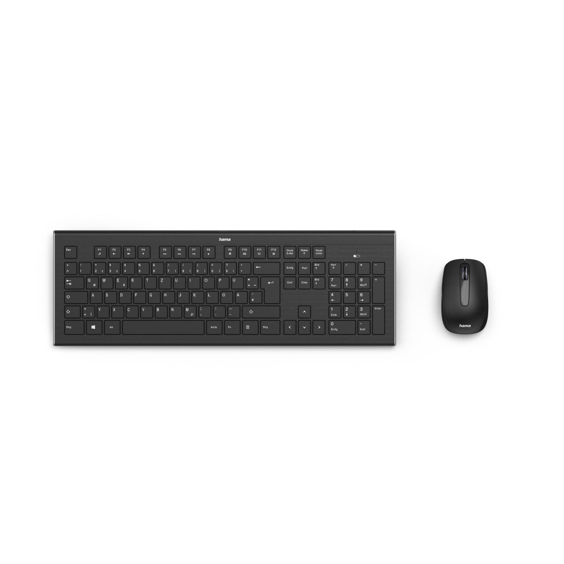 Hama - 69182664 teclado Ratón incluido RF inalámbrico QWERTY Español Negro