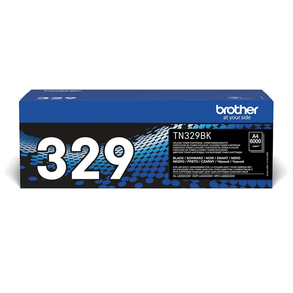 Brother TN-329BK cartucho de tóner 1 pieza(s) Original Negro