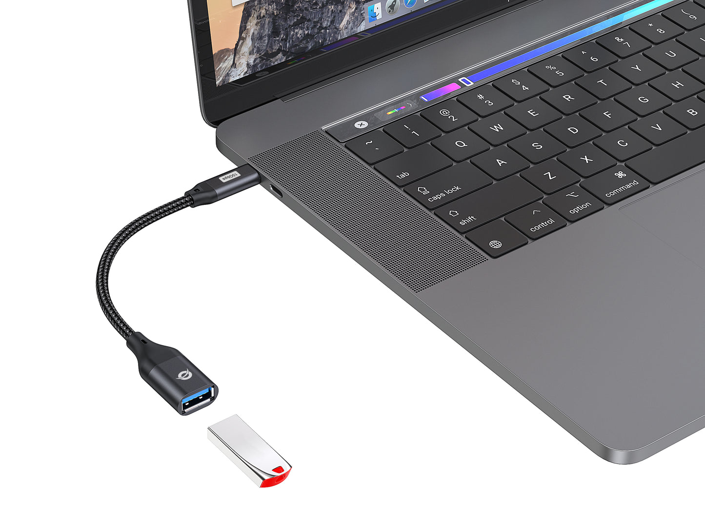 Conceptronic - ABBY18B cambiador de género para cable USB-C USB-A Negro