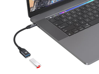 Conceptronic - ABBY18B cambiador de género para cable USB-C USB-A Negro