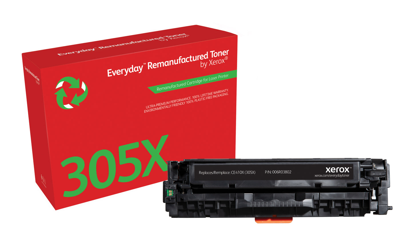 Everyday Tóner ™ Negro remanufacturado de Xerox es compatible con HP 305X (CE410X), High capacity