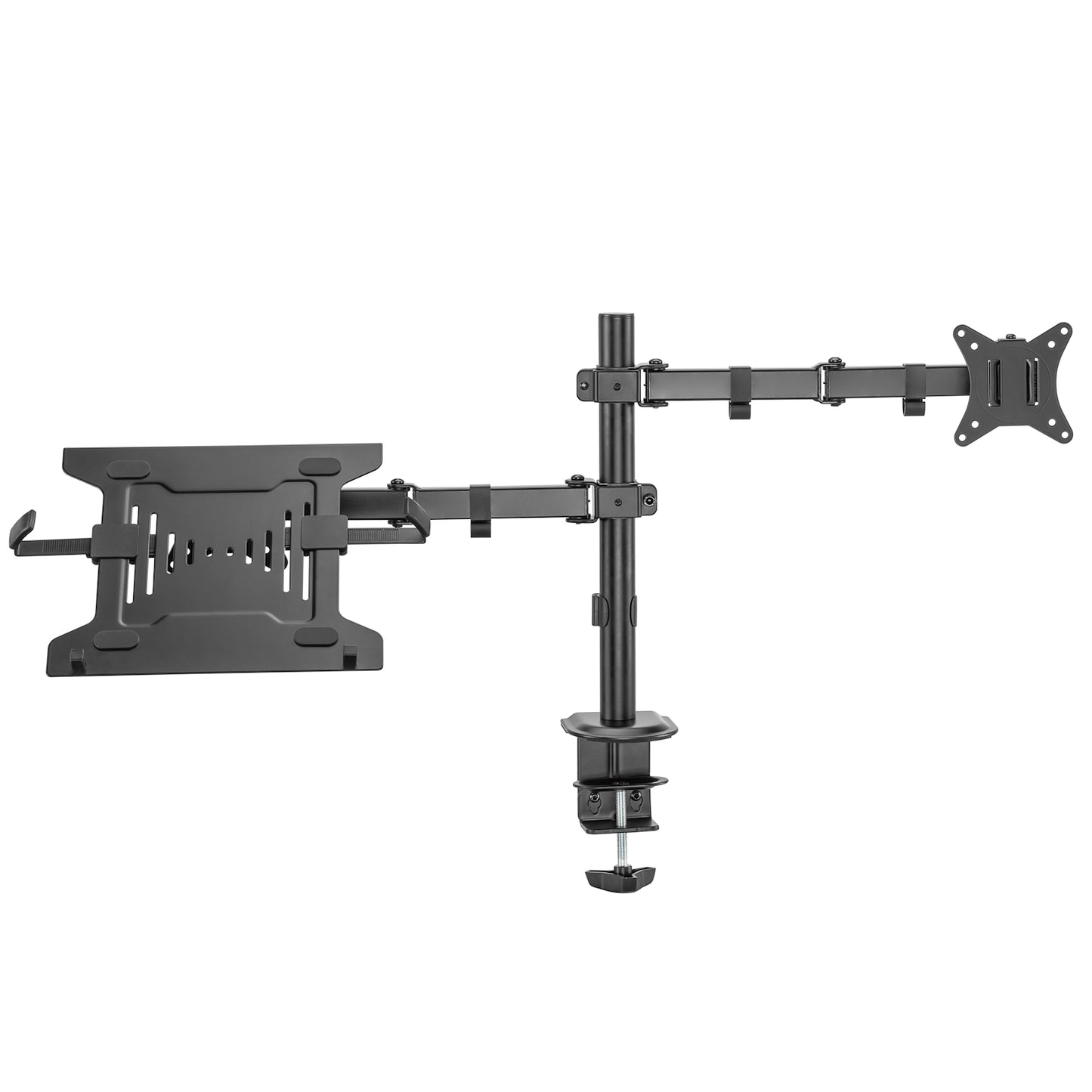 Ewent - EW1519 soporte para ordenador portátil Soporte de mesa con estante para ordenador portátil y brazo para monitor Negro 39 6 cm (15.6")