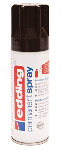 Edding - Permanent Spray pintura acrílica 200 ml Negro Bote de spray