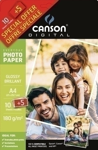 Canson - P.INKJET CANSON FOTO A4 180g 10+5h GLOS.