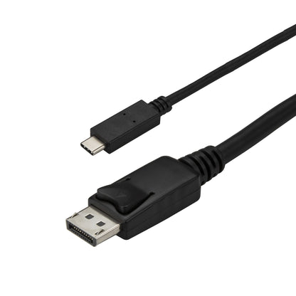 StarTech.com - Cable 3m USB C a DisplayPort 1.2 de 4K a 60Hz - Adaptador Convertidor USB Tipo C a DisplayPort - HBR2 - Conversor USBC con Modo Alt - Compatible con Thunderbolt 3 - Negro