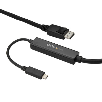 StarTech.com - Cable 3m USB C a DisplayPort 1.2 de 4K a 60Hz - Adaptador Convertidor USB Tipo C a DisplayPort - HBR2 - Conversor USBC con Modo Alt - Compatible con Thunderbolt 3 - Negro